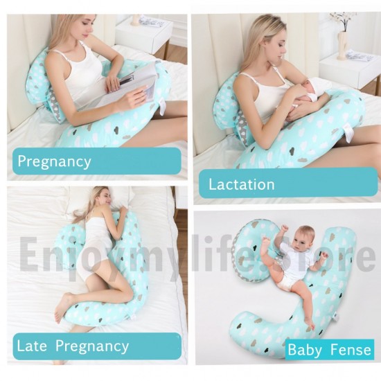 H Shaped Pregnancy Body Pillow with Zipper Removable Cover