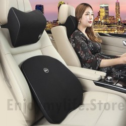 Memory Foam Lumbar Back Support Pillow with Neck Pillow Set Memory Foam Lumbar Back Support Pillow with Neck Pillow Set