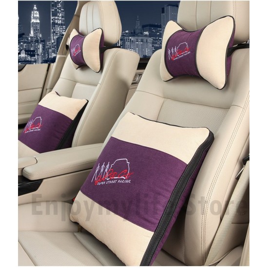 Shape-shift Cushion Lumbar Back Support Pillow with Neck Pillow Set