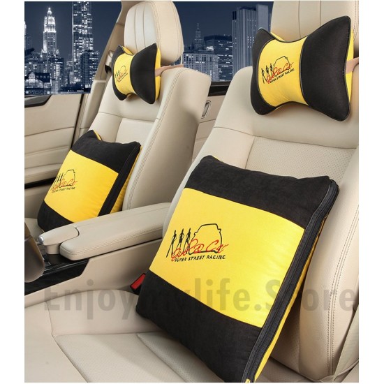 Shape-shift Cushion Lumbar Back Support Pillow with Neck Pillow Set