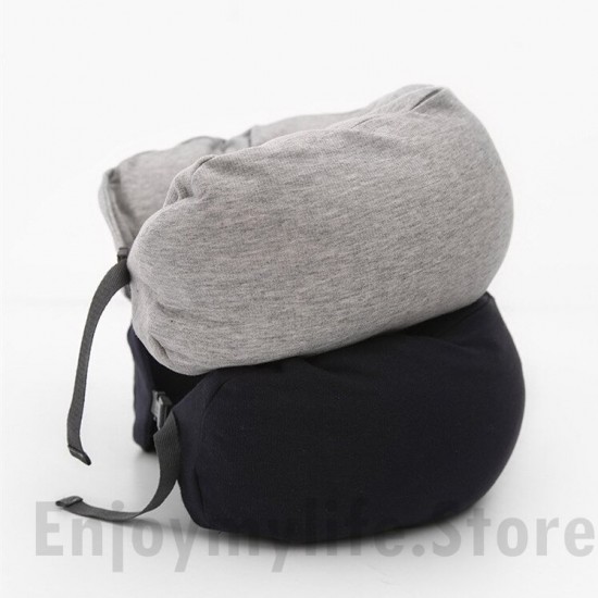 Portable Cotton U Shape Travel Pillow with Hood Portable Cotton U Shape Travel Pillow with Hood