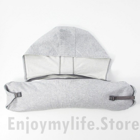 Portable Cotton U Shape Travel Pillow with Hood Portable Cotton U Shape Travel Pillow with Hood