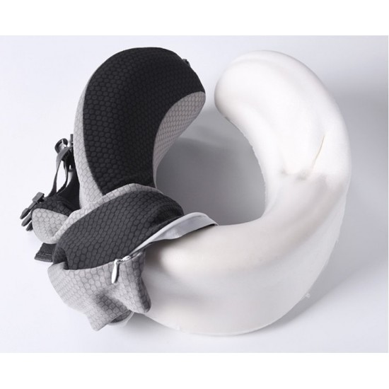 Memory Foam U Shape Travel Pillow with Travel Kit Memory Foam U Shape Travel Pillow with Travel Kit