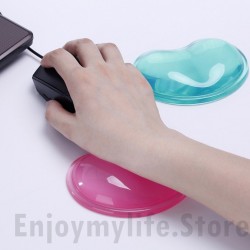 Multi-color Silicone Gel Translucent Heart-shaped Ergonomic Design Mouse Pad Wrist Rest Pillow