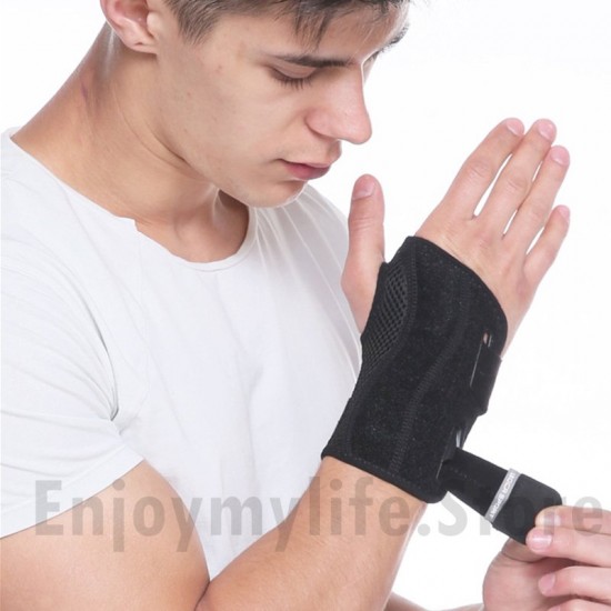 Carpal Tunnel Wrist Brace with Two Removable Splint and Adjustable Support Wrap